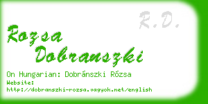 rozsa dobranszki business card